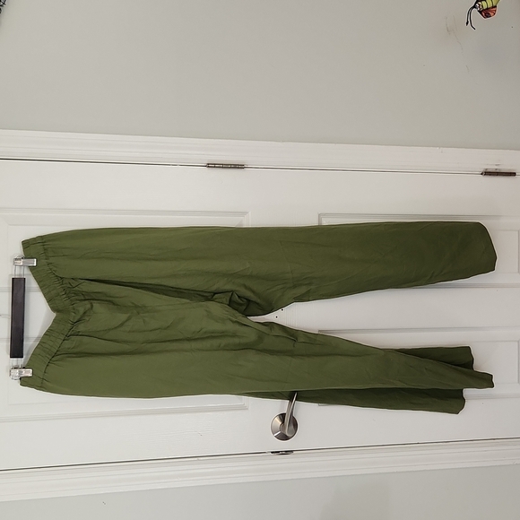 New York & Company Olive Wide Leg Side-Slit Pants - Picture 9 of 12